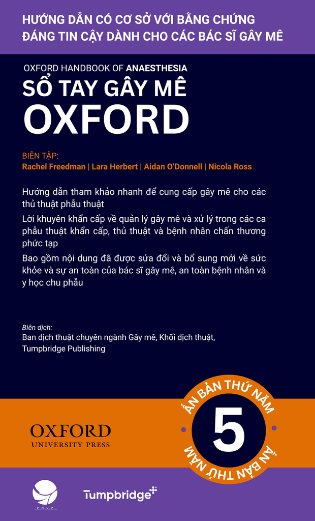 Sổ tay Gây mê Oxford 5E 1296p